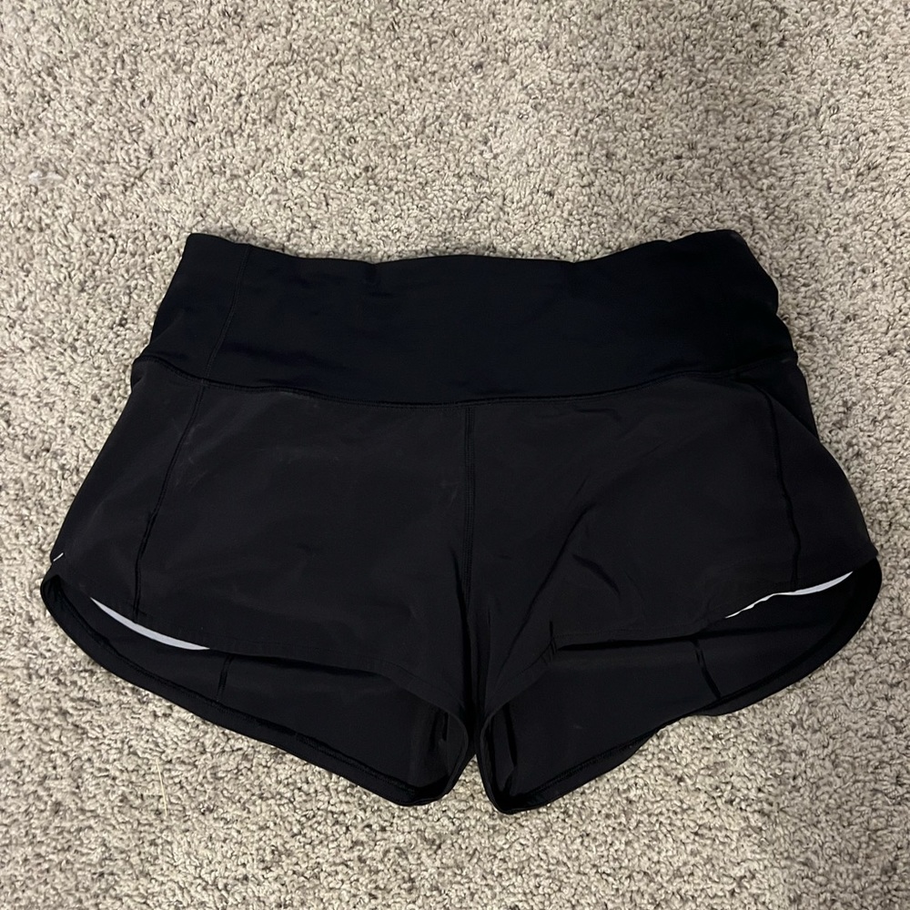 Lululemon Speed Up Black Shorts Size 8